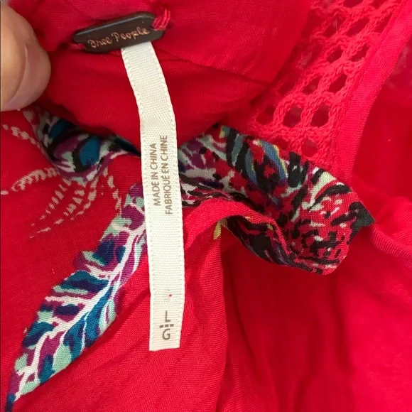 FREE PEOPLE Thought I was dreaming criss cross mini floral dress large - Picture 10 of 13